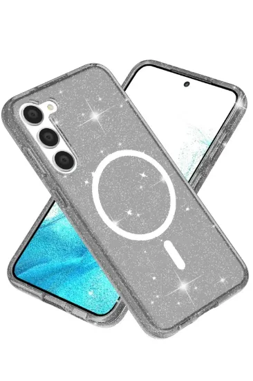 Newface Samsung Galaxy S23 Kılıf Glow Magsafe Kapak - Siyah resmi