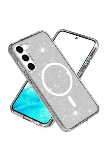 Newface Samsung Galaxy S23 FE Kılıf Glow Magsafe Kapak - Siyah resmi