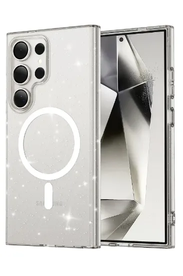 Newface Samsung Galaxy S23 Ultra Kılıf Glow Magsafe Kapak - Şeffaf resmi