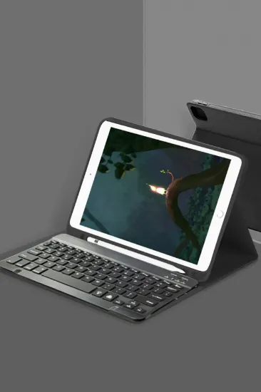 Newface Samsung Galaxy Tab A9 Kılıf KC01 Smart Klavyeli Tablet Kılıfı - Siyah resmi