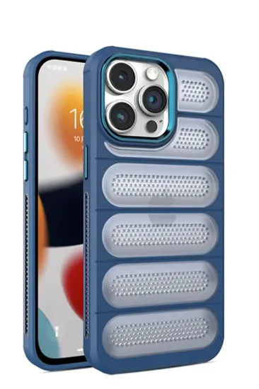 Newface iPhone 14 Pro Max Kılıf Airmax Silikon Kapak - Lacivert resmi