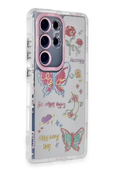 Newface Samsung Galaxy S23 Ultra Kılıf Reflexion Desenli Kapak - Desen 8 resmi