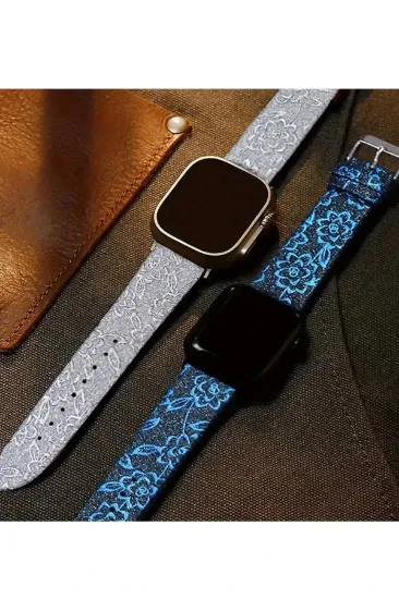 Newface Apple Watch 42mm Creeper Desenli Kordon - Pembe resmi