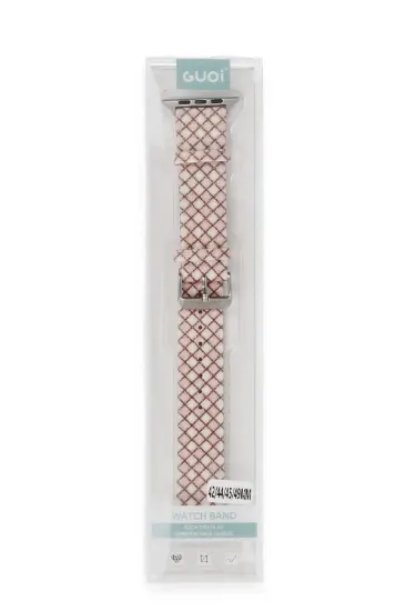 Newface Apple Watch 38mm Karo Motif Kordon - Pembe resmi