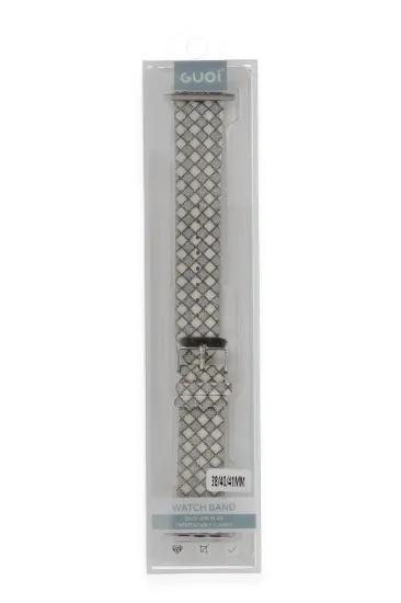 Newface Apple Watch 38mm Karo Motif Kordon - Lila resmi