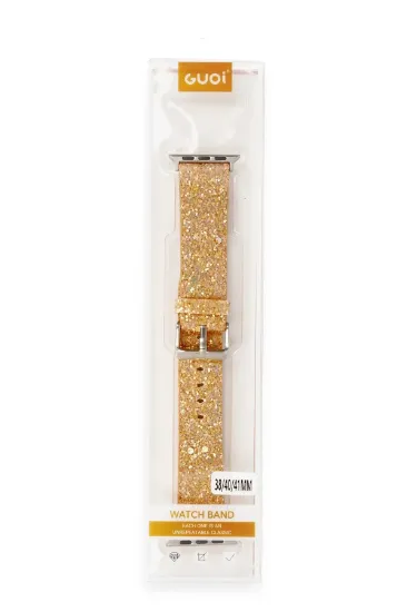Newface Apple Watch 42mm Starry Taşlı Kordon - Pudra resmi