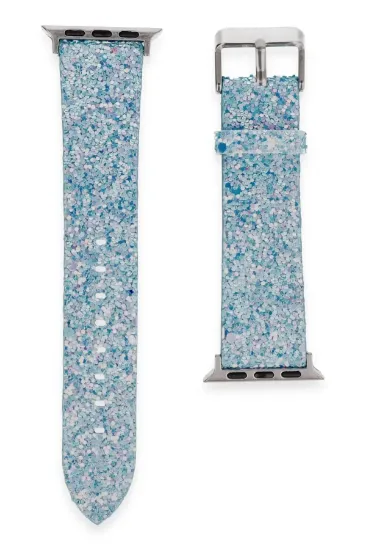 Newface Apple Watch 38mm Starry Taşlı Kordon - Turkuaz resmi
