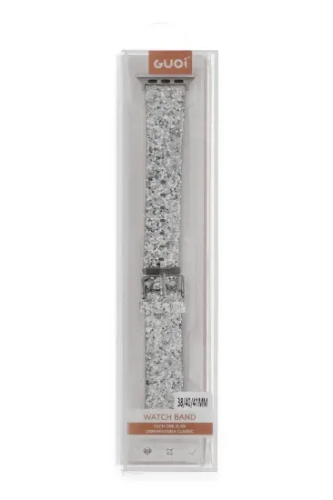 Newface Apple Watch 38mm Starry Taşlı Kordon - Gümüş resmi