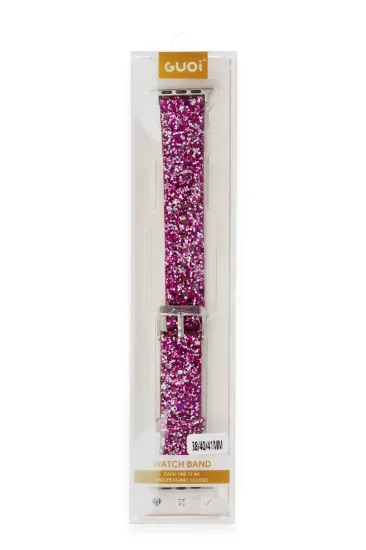 Newface Apple Watch 38mm Starry Taşlı Kordon - Derin Mor resmi