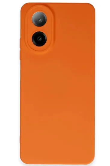 Newface Oppo A38 Kılıf Nano içi Kadife Silikon - Turuncu resmi