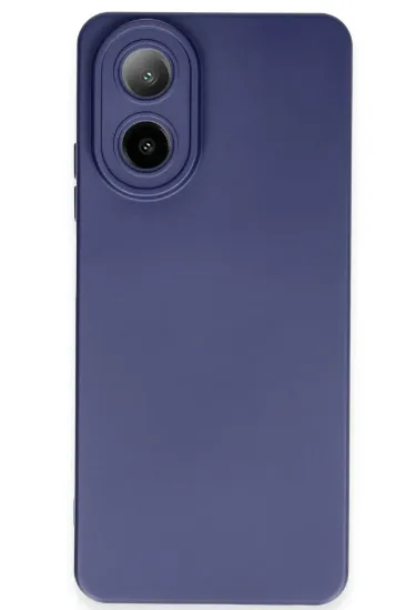Newface Oppo A38 Kılıf Nano içi Kadife Silikon - Lacivert resmi