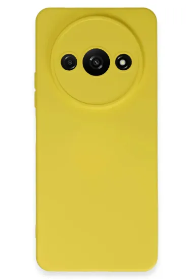Newface Xiaomi Redmi A3 4G Kılıf Nano içi Kadife Silikon - Sarı resmi