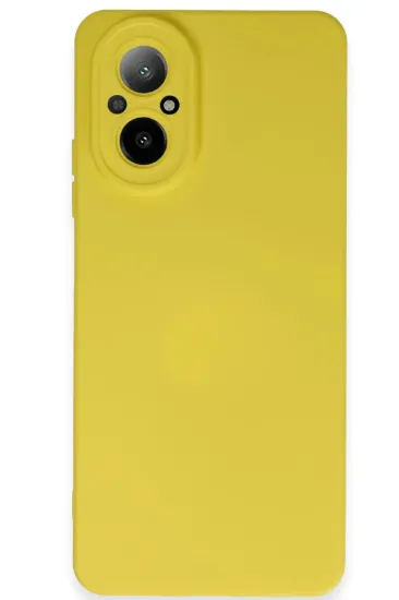 Newface Realme 12 Lite Kılıf Nano içi Kadife Silikon - Sarı resmi