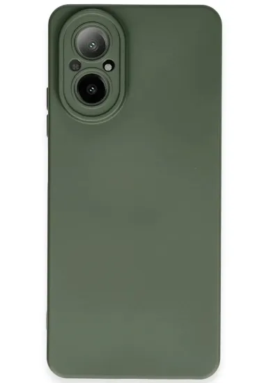Newface Realme 12 Lite Kılıf Nano içi Kadife Silikon - Koyu Yeşil resmi