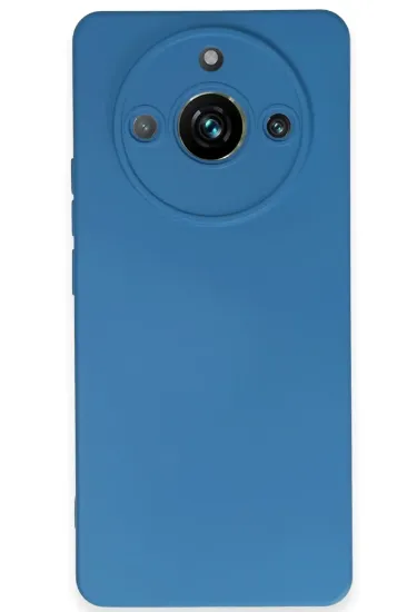 Newface Realme 11 Pro Kılıf Nano içi Kadife Silikon - Mavi resmi