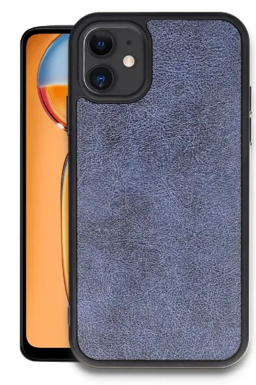 Newface iPhone 11 Kılıf Aras Deri Kapak - Lacivert resmi