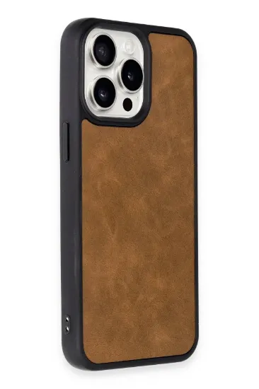 Newface iPhone 15 Pro Kılıf Aras Deri Kapak - Taba resmi