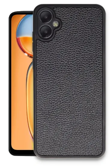 Newface Samsung Galaxy A05 Kılıf Aras Deri Kapak - Siyah resmi