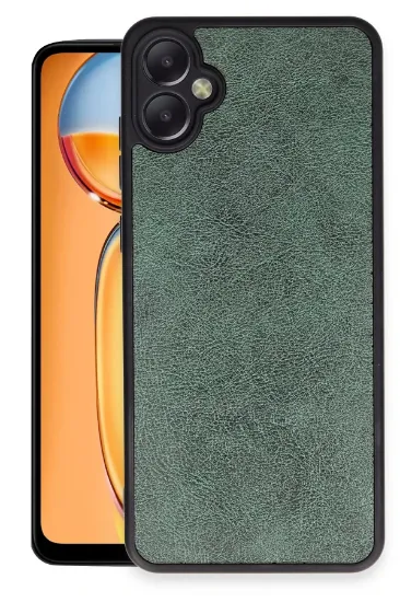 Newface Samsung Galaxy A05 Kılıf Aras Deri Kapak - Koyu Yeşil resmi