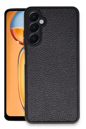 Newface Samsung Galaxy A05S Kılıf Aras Deri Kapak - Siyah resmi