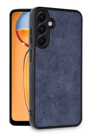 Newface Samsung Galaxy A05S Kılıf Aras Deri Kapak - Lacivert resmi