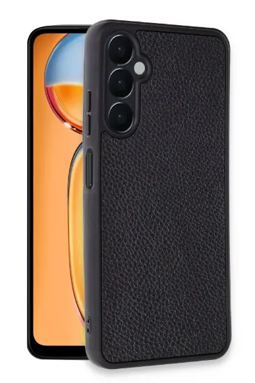 Newface Samsung Galaxy A35 5G Kılıf Aras Deri Kapak - Siyah resmi
