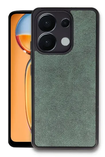 Newface Xiaomi Redmi Note 13 Pro 4G Kılıf Aras Deri Kapak - Koyu Yeşil resmi