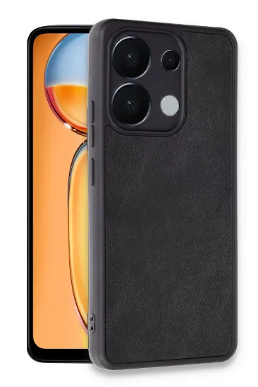 Newface Xiaomi Redmi Note 13 Pro 5G Kılıf Aras Deri Kapak - Siyah resmi