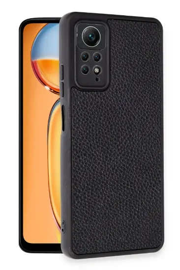 Newface Xiaomi Redmi Note 12 Pro 4G Kılıf Aras Deri Kapak - Siyah resmi