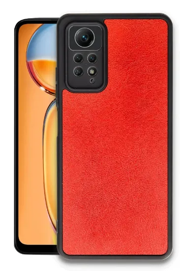 Newface Xiaomi Redmi Note 12 Pro 4G Kılıf Aras Deri Kapak - Kırmızı resmi