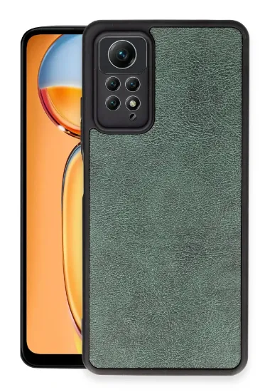 Newface Xiaomi Redmi Note 12 Pro 4G Kılıf Aras Deri Kapak - Koyu Yeşil resmi