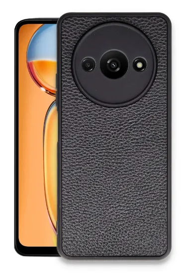 Newface Xiaomi Redmi A3 4G Kılıf Aras Deri Kapak - Siyah resmi