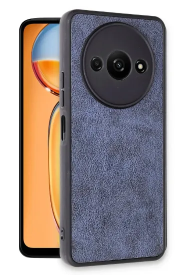 Newface Xiaomi Redmi A3 4G Kılıf Aras Deri Kapak - Lacivert resmi