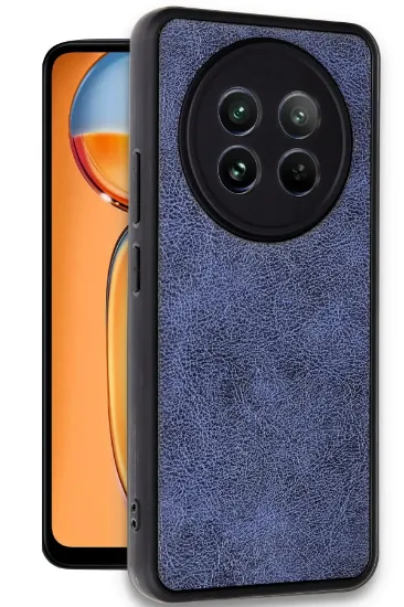 Newface Realme 12 5G Kılıf Aras Deri Kapak - Lacivert resmi