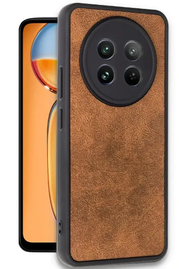 Newface Realme 12 5G Kılıf Aras Deri Kapak - Taba resmi