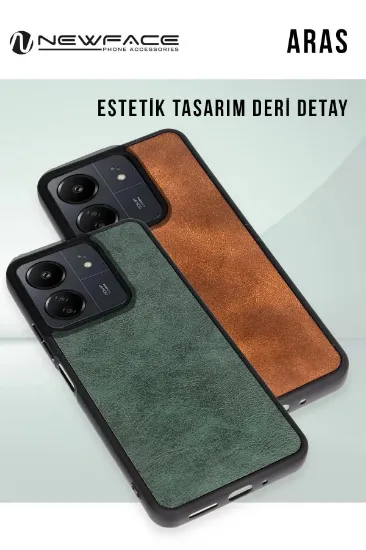 Newface Oppo A38 Kılıf Aras Deri Kapak - Lacivert resmi