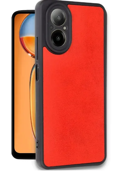 Newface Realme 12 Lite Kılıf Aras Deri Kapak - Kırmızı resmi