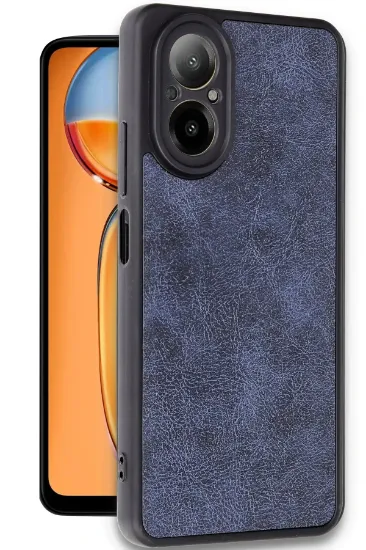 Newface Realme 12 Lite Kılıf Aras Deri Kapak - Lacivert resmi