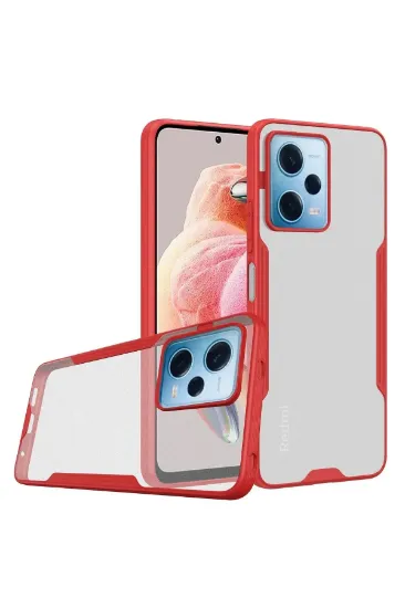 Newface Xiaomi Redmi Note 12 5G Kılıf Platin Silikon - Kırmızı resmi