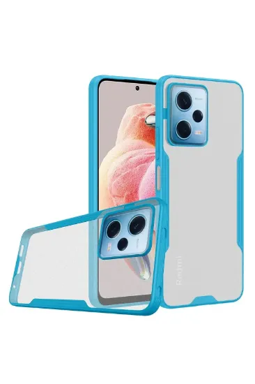 Newface Xiaomi Redmi Note 12 5G Kılıf Platin Silikon - Mavi resmi