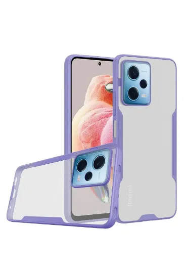 Newface Xiaomi Redmi Note 12 5G Kılıf Platin Silikon - Lila resmi