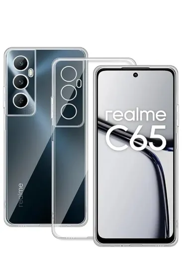 Newface Realme C65 Kılıf Lüx Şeffaf Silikon resmi