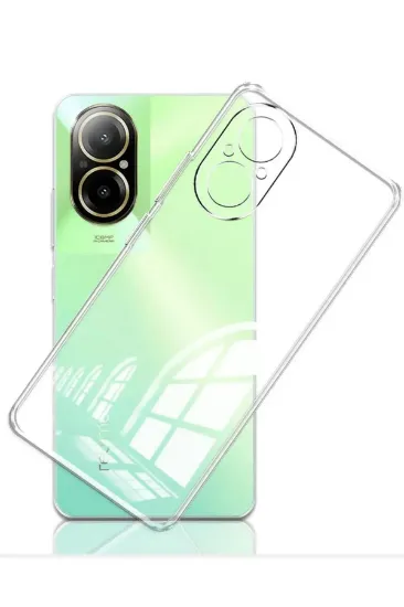 Newface Realme 12 Lite Kılıf Lüx Şeffaf Silikon resmi