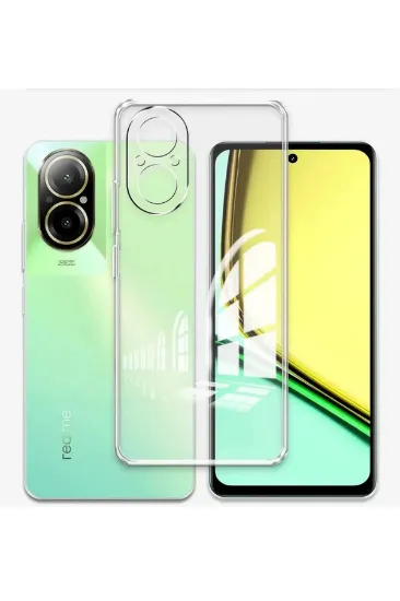 Newface Realme 12 Lite Kılıf Lüx Şeffaf Silikon resmi