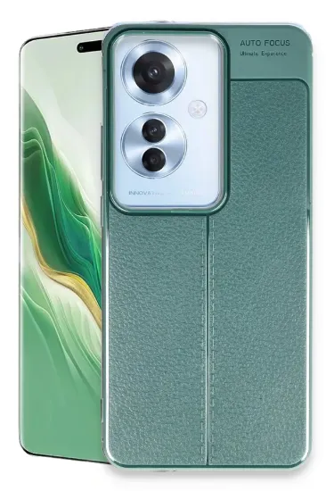 Newface Oppo Reno 11F Kılıf Auto Focus Kapak - Koyu Yeşil resmi
