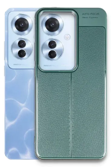 Newface Oppo Reno 11F Kılıf Auto Focus Kapak - Koyu Yeşil resmi
