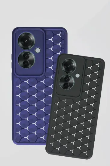 Newface Oppo Reno 11F Kılıf Petek Silikon Kapak - Kırmızı resmi