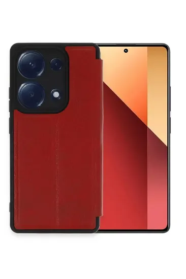 Newface Xiaomi Redmi Note 13 Pro 4G Kılıf Flip Cover - Kırmızı resmi