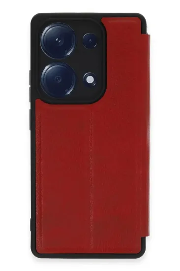 Newface Xiaomi Redmi Note 13 Pro 4G Kılıf Flip Cover - Kırmızı resmi