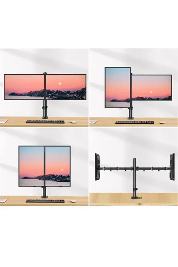 Newface MA02 İkili Monitör Standı - Siyah resmi
